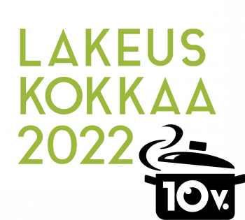 Lakeus Kokkaa 2022 logo 10v RGB nelio valkoinen
